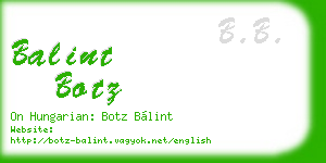 balint botz business card