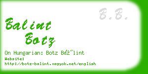 balint botz business card